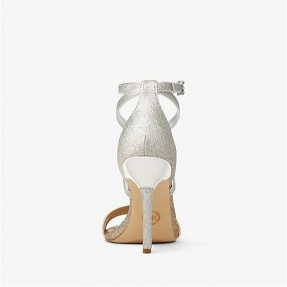 Michael Kors Astrid Stiletto Dress Sandals Embellished Pale Gold Size 6 NEW - Picture 3 of 6